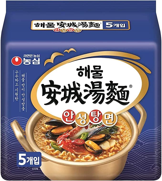 農心】海鮮安城湯麺 ヘムルアンソンタンミョン 125g×5袋 - キムチとい